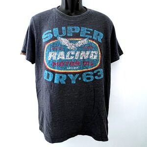 Superdry Limited Edition Vtg Goods Racing Motor Oil‎ Graphic T Shirt XL Grunge